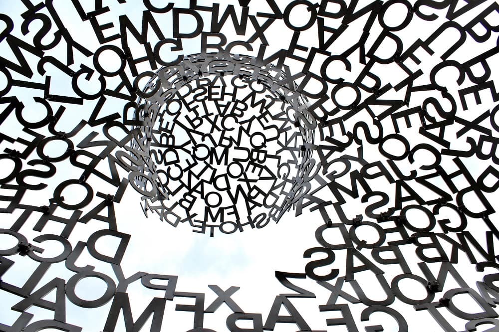 letters in a spiral