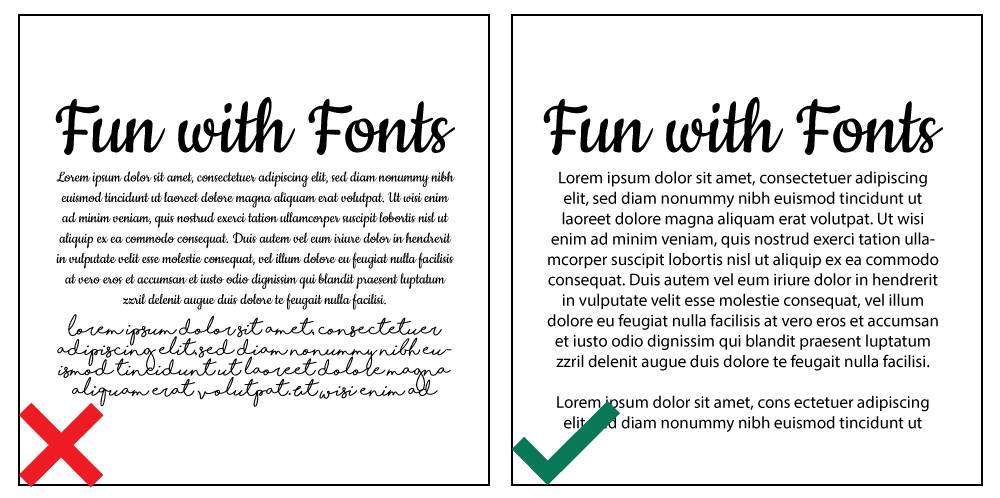 font variants examples