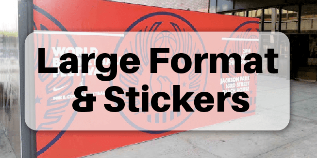 Large format stickers