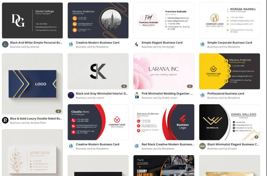 Free Business Card Design Templates You Can Customise Online
