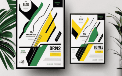 Various flyers with different font combinations