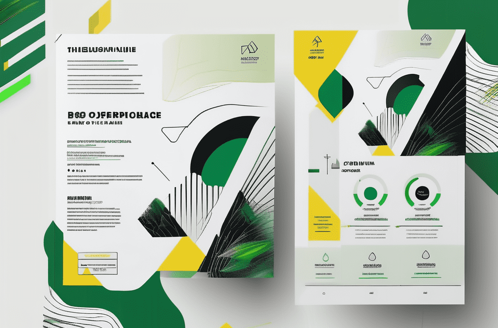 A flyer with a striking design that emphasizes the use of white space to highlight key elements and maintain visual balance